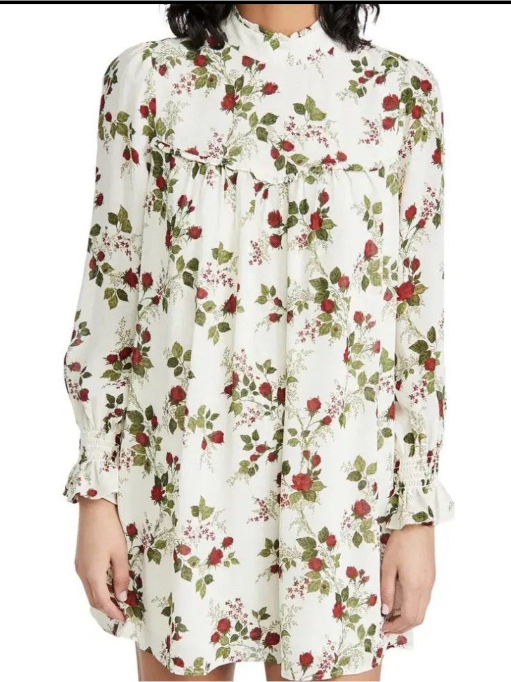 Reformation Jourdan Dress Regency Floral Mini Babydoll- S